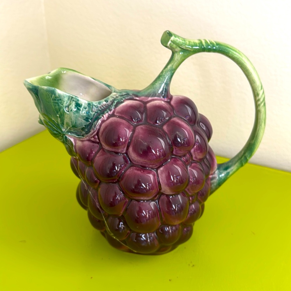 Vintage Majolica Italian ceramic pitcher